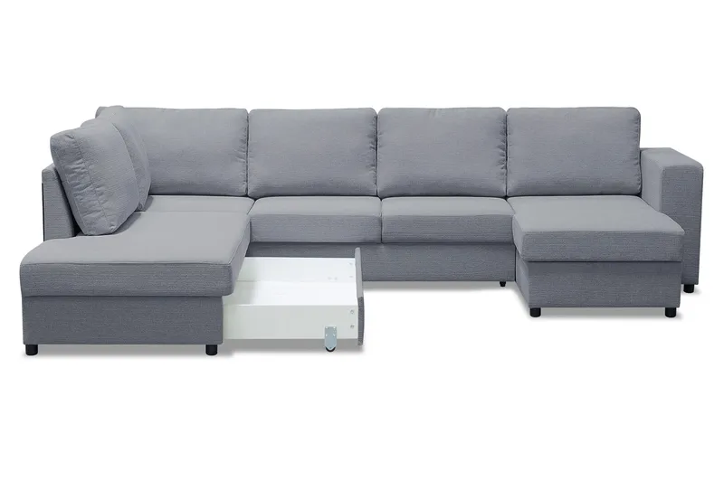 Verona U-Bäddsoffa Vänster - Ljusgrå - Möbler - Vardagsrum - Bäddsoffor - U bäddsoffa