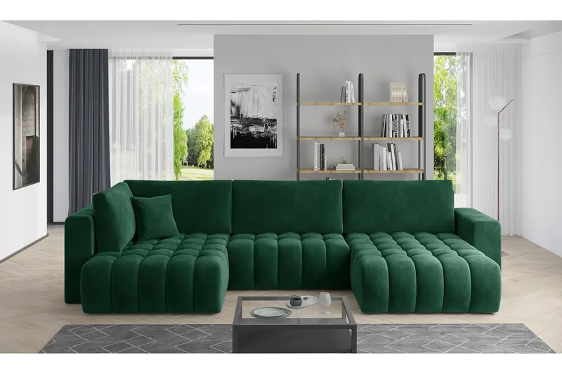 Yorktown U-bäddsoffa Divan Höger - Blå - Möbler - Vardagsrum - Bäddsoffor - U bäddsoffa
