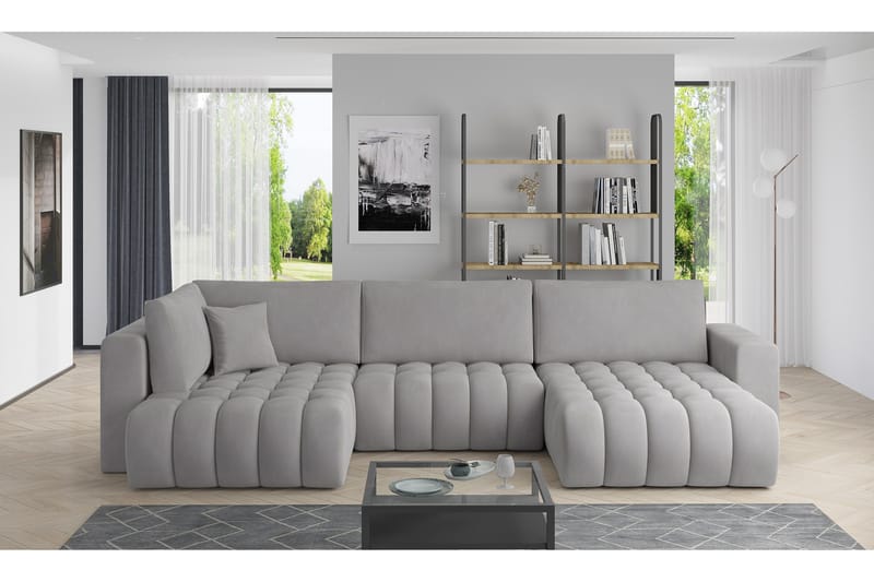 Yorktown U-bäddsoffa Divan Höger, Svart