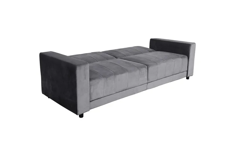 Bäddsoffa utan divan & schäslong Loft24 Bäddsoffa Loft24 Allie II Grey Velvet - Möbler - Vardagsrum - Bäddsoffor