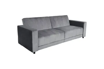 Bäddsoffa utan divan & schäslong Loft24 Bäddsoffa Loft24 Allie II Grey Velvet - Möbler - Vardagsrum - Bäddsoffor