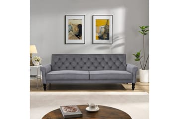 Bäddsoffa utan divan & schäslong Loft24 Tyne Bäddsoffa 3-sits Mörkgrå - Möbler - Vardagsrum - Bäddsoffor