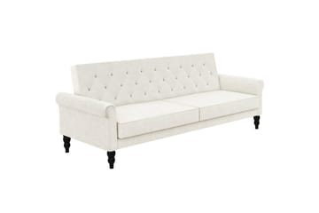 Bäddsoffa utan divan & schäslong Loft24 Tyne Bäddsoffa 3-sits Vit - Möbler - Vardagsrum - Bäddsoffor