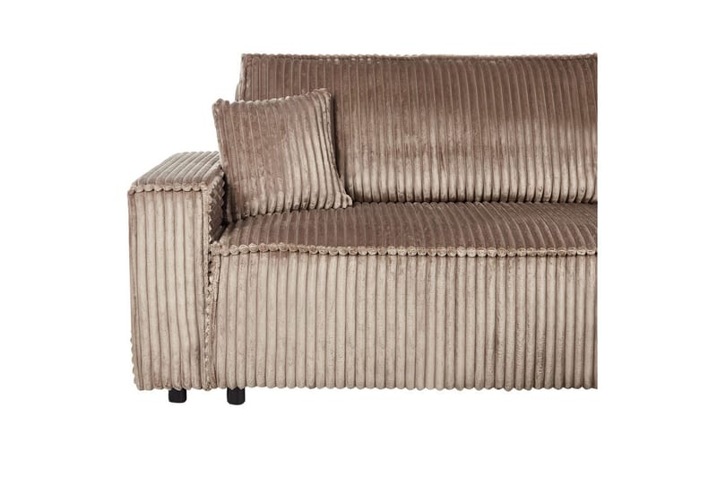 Bäddsoffa Vänstervänd Abacka - Brun, Svart - Möbler - Vardagsrum - Bäddsoffor