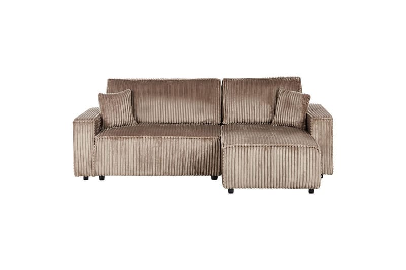 Bäddsoffa Vänstervänd Abacka - Brun, Svart - Möbler - Vardagsrum - Bäddsoffor