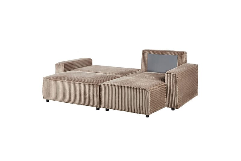 Bäddsoffa Vänstervänd Abacka - Brun, Svart - Möbler - Vardagsrum - Bäddsoffor