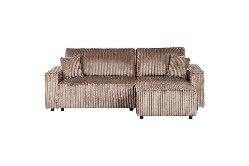 Bäddsoffa Vänstervänd Abacka - Brun, Svart - Möbler - Vardagsrum - Bäddsoffor