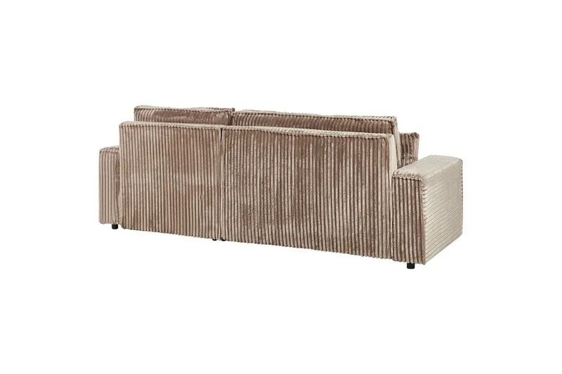 Bäddsoffa Vänstervänd Abacka - Brun, Svart - Möbler - Vardagsrum - Bäddsoffor