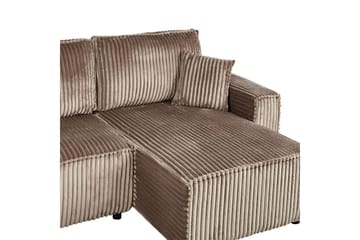 Bäddsoffa Vänstervänd Abacka - Brun, Svart - Möbler - Vardagsrum - Bäddsoffor