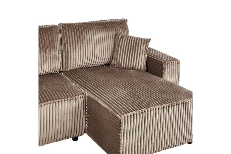 Bäddsoffa Vänstervänd Abacka - Brun, Svart - Möbler - Vardagsrum - Bäddsoffor