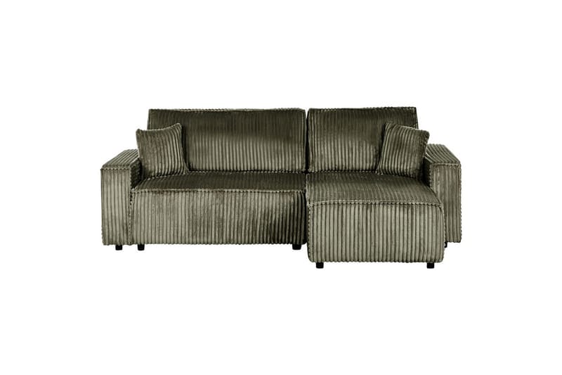 Bäddsoffa Vänstervänd Abacka - Grön, Svart - Möbler - Vardagsrum - Bäddsoffor