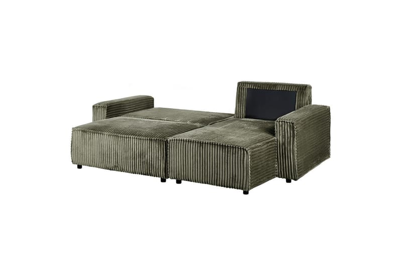Bäddsoffa Vänstervänd Abacka - Grön, Svart - Möbler - Vardagsrum - Bäddsoffor