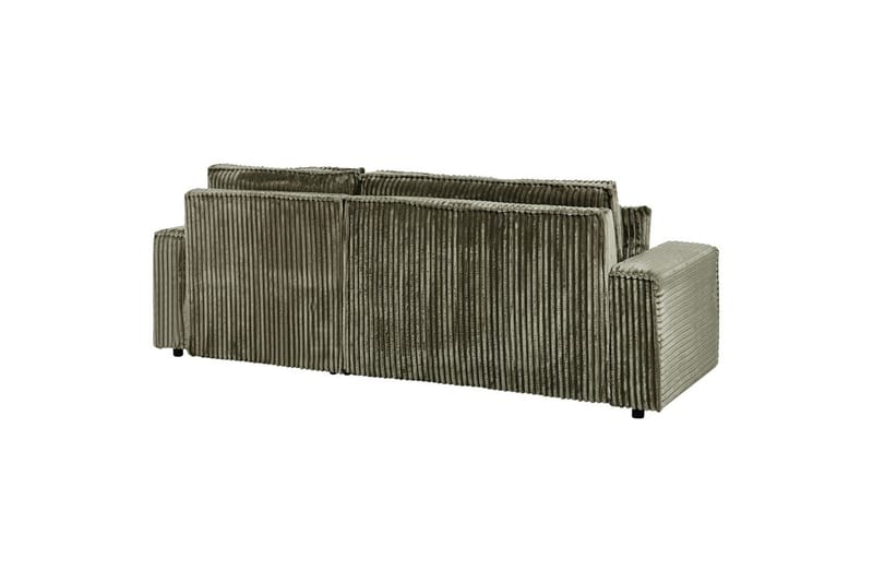 Bäddsoffa Vänstervänd Abacka - Grön, Svart - Möbler - Vardagsrum - Bäddsoffor