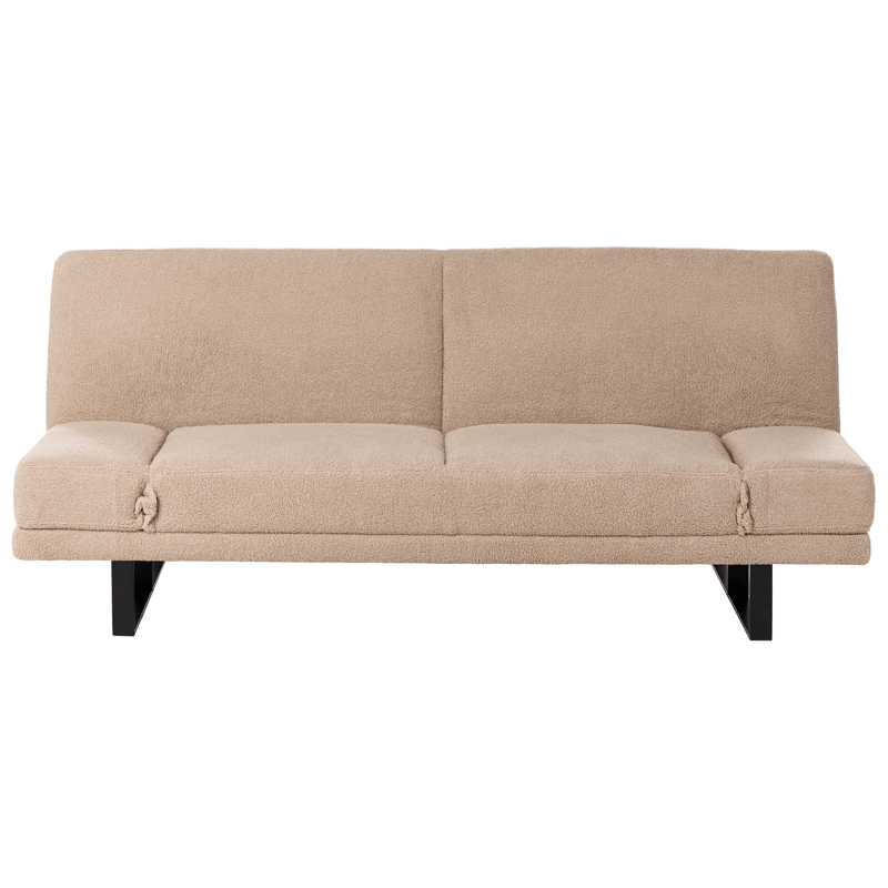 Bäddsoffa York Bouclé - Sandbeige - Möbler - Vardagsrum - Bäddsoffor - 2-sits bäddsoffa