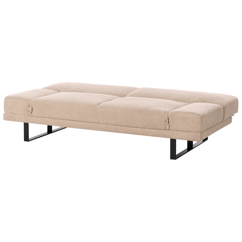 Bäddsoffa York Bouclé - Sandbeige - Möbler - Vardagsrum - Bäddsoffor - 2-sits bäddsoffa