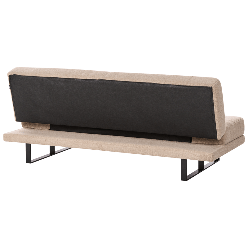 Bäddsoffa York Bouclé - Sandbeige - Möbler - Vardagsrum - Bäddsoffor - 2-sits bäddsoffa