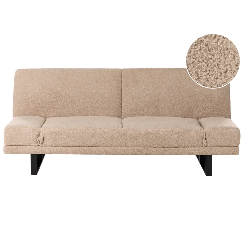 Bäddsoffa York Bouclé, Sandbeige