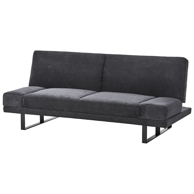 Bäddsoffa York Chenille - Svart - Möbler - Vardagsrum - Bäddsoffor - 2-sits bäddsoffa