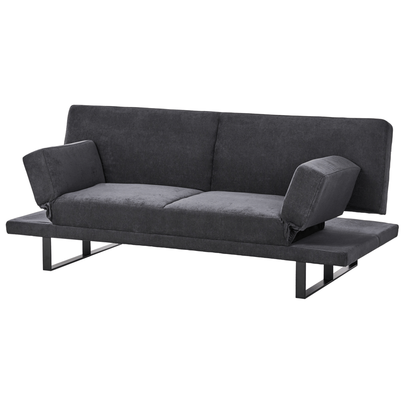 Bäddsoffa York Chenille - Svart - Möbler - Vardagsrum - Bäddsoffor - 2-sits bäddsoffa