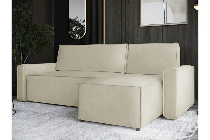 Bandon 3-sits Hörnbäddsoffa Beige - Möbler - Vardagsrum - Bäddsoffor - Hörnbäddsoffa