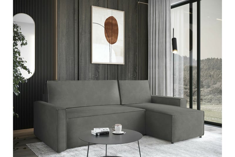 Bandon 3-sits Hörnbäddsoffa Grå - Möbler - Vardagsrum - Bäddsoffor - Hörnbäddsoffa