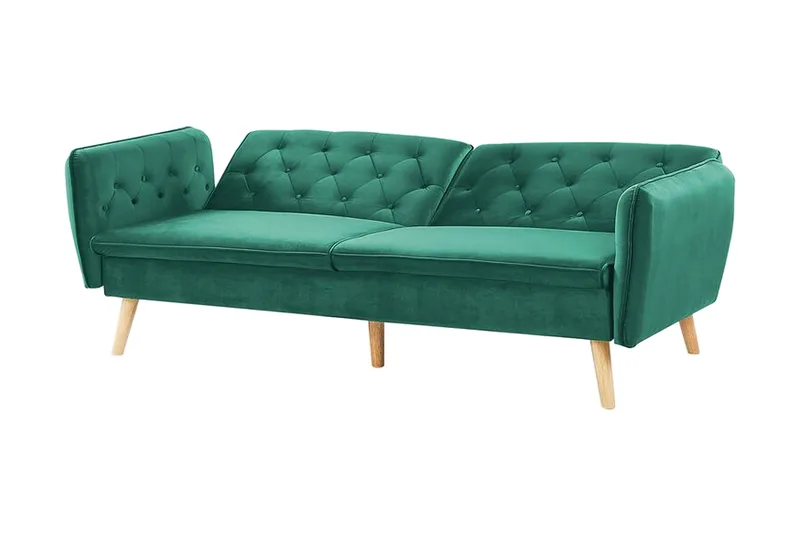 Bardu 2-sits Bäddsoffa - Sammet/Mörkgrön - Möbler - Vardagsrum - Bäddsoffor