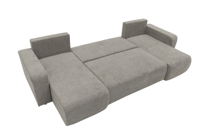 Barile Bäddsoffa Dubbeldivan 4-sits i Plysch - Beige - Möbler - Vardagsrum - Bäddsoffor - U bäddsoffa