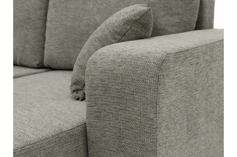 Barile Bäddsoffa Dubbeldivan 4-sits i Plysch - Vit - Möbler - Vardagsrum - Bäddsoffor - U bäddsoffa