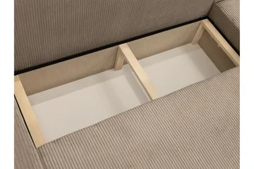 Barile Bäddsoffa med Divan 3-sits i Plysch - Grå - Möbler - Vardagsrum - Bäddsoffor