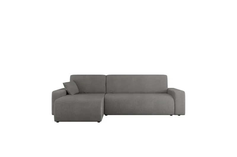 Barile Bäddsoffa med Divan 3-sits i Plysch - Grå - Möbler - Vardagsrum - Bäddsoffor