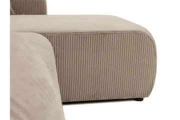 Barile Bäddsoffa med Divan 3-sits i Plysch - Grå - Möbler - Vardagsrum - Bäddsoffor