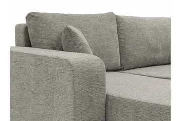 Barile Bäddsoffa med Divan 3-sits i Plysch - Grå - Möbler - Vardagsrum - Bäddsoffor
