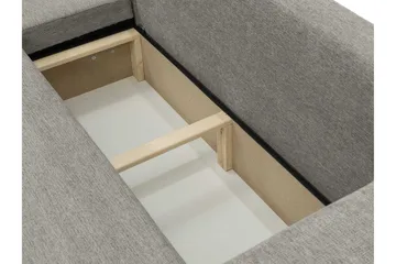 Barile Bäddsoffa med Divan 3-sits i Plysch - Grå - Möbler - Vardagsrum - Bäddsoffor