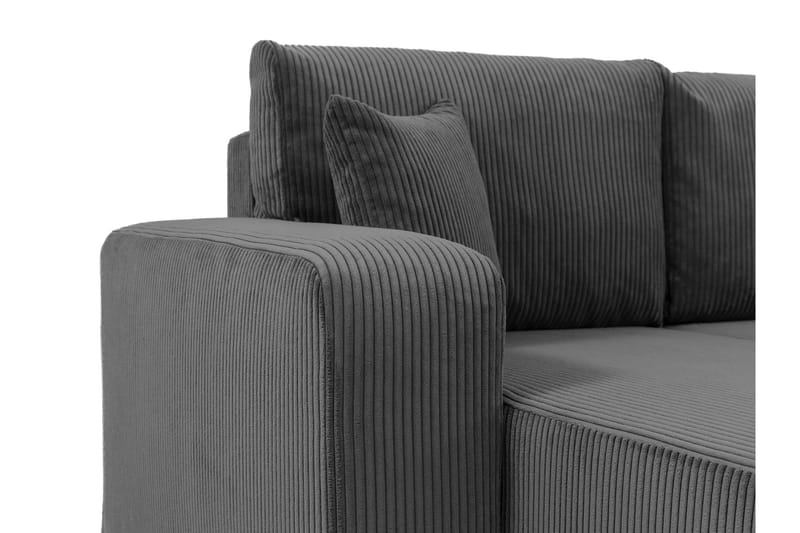 Barile Bäddsoffa med Divan 3-sits i Plysch - Vit - Möbler - Vardagsrum - Bäddsoffor