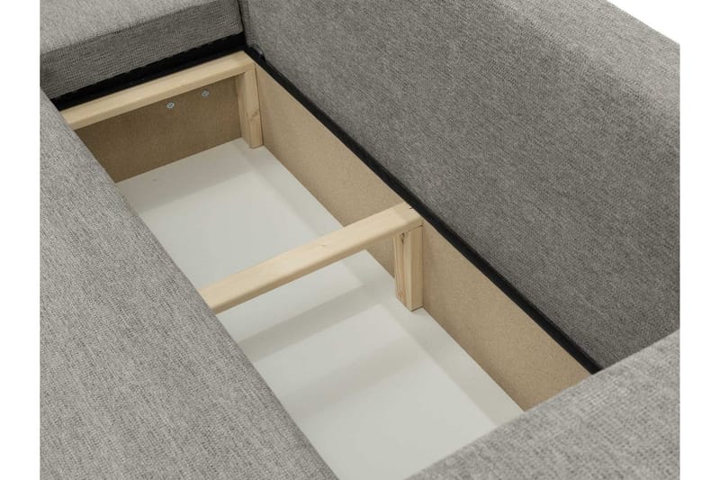 Barile Bäddsoffa med Divan 3-sits i Plysch - Vit - Möbler - Vardagsrum - Bäddsoffor