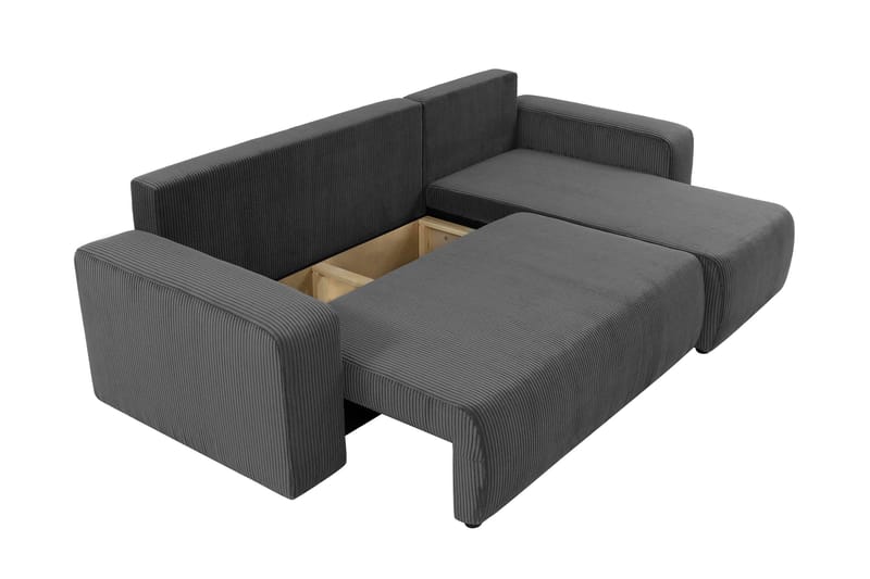 Barile Bäddsoffa med Divan 3-sits i Plysch - Vit - Möbler - Vardagsrum - Bäddsoffor