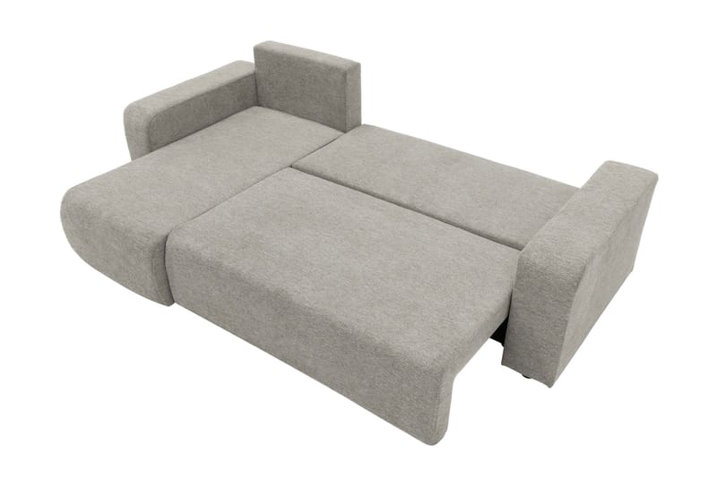 Barile Bäddsoffa med Divan 3-sits i Plysch - Vit - Möbler - Vardagsrum - Bäddsoffor