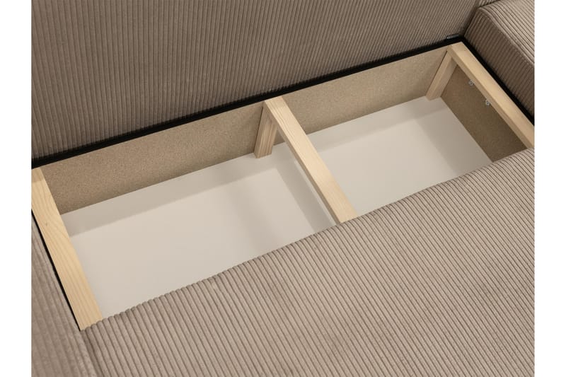 Barile Bäddsoffa med Divan 3-sits i Plysch - Vit - Möbler - Vardagsrum - Bäddsoffor