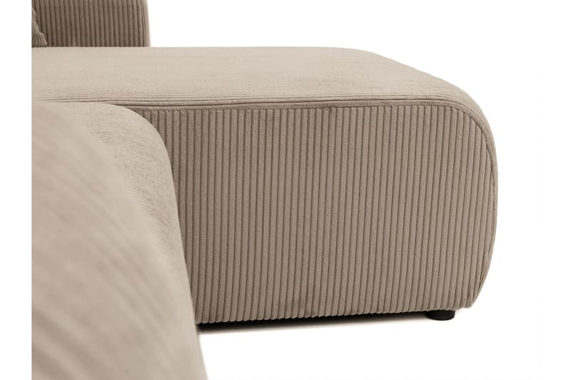 Barile Bäddsoffa med Divan 3-sits i Plysch - Vit - Möbler - Vardagsrum - Bäddsoffor