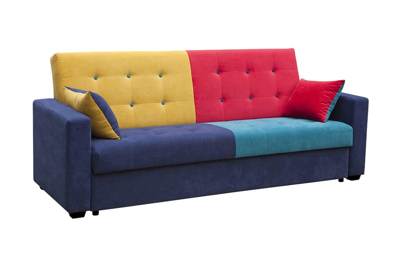 BARTEK Bäddsoffa 224x88x90 cm - Blå - Möbler - Vardagsrum - Bäddsoffor