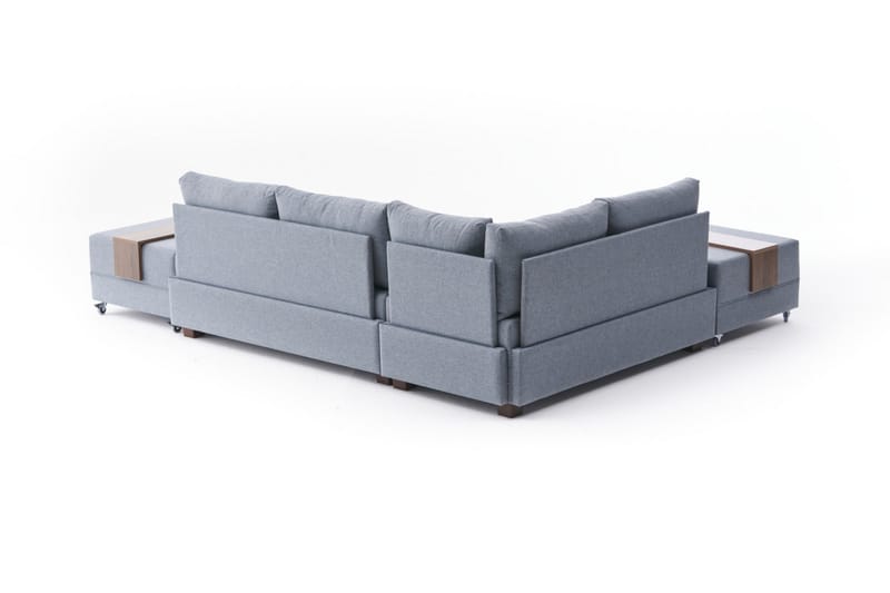 BARUDA Bäddsoffa m. Divan 4-sits 140x190 Blå - Bäddsoffor - Bäddsoffa divan