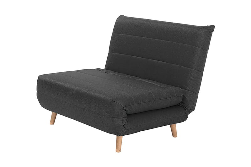 Bascas 1-sits Rektangulär Bäddbar Fällbar Bäddsoffa i Tyg - Grå - Möbler - Vardagsrum - Bäddsoffor