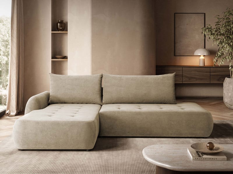 Bastos Bäddsoffa med Divan Vänster - Beige - Möbler - Vardagsrum - Bäddsoffor