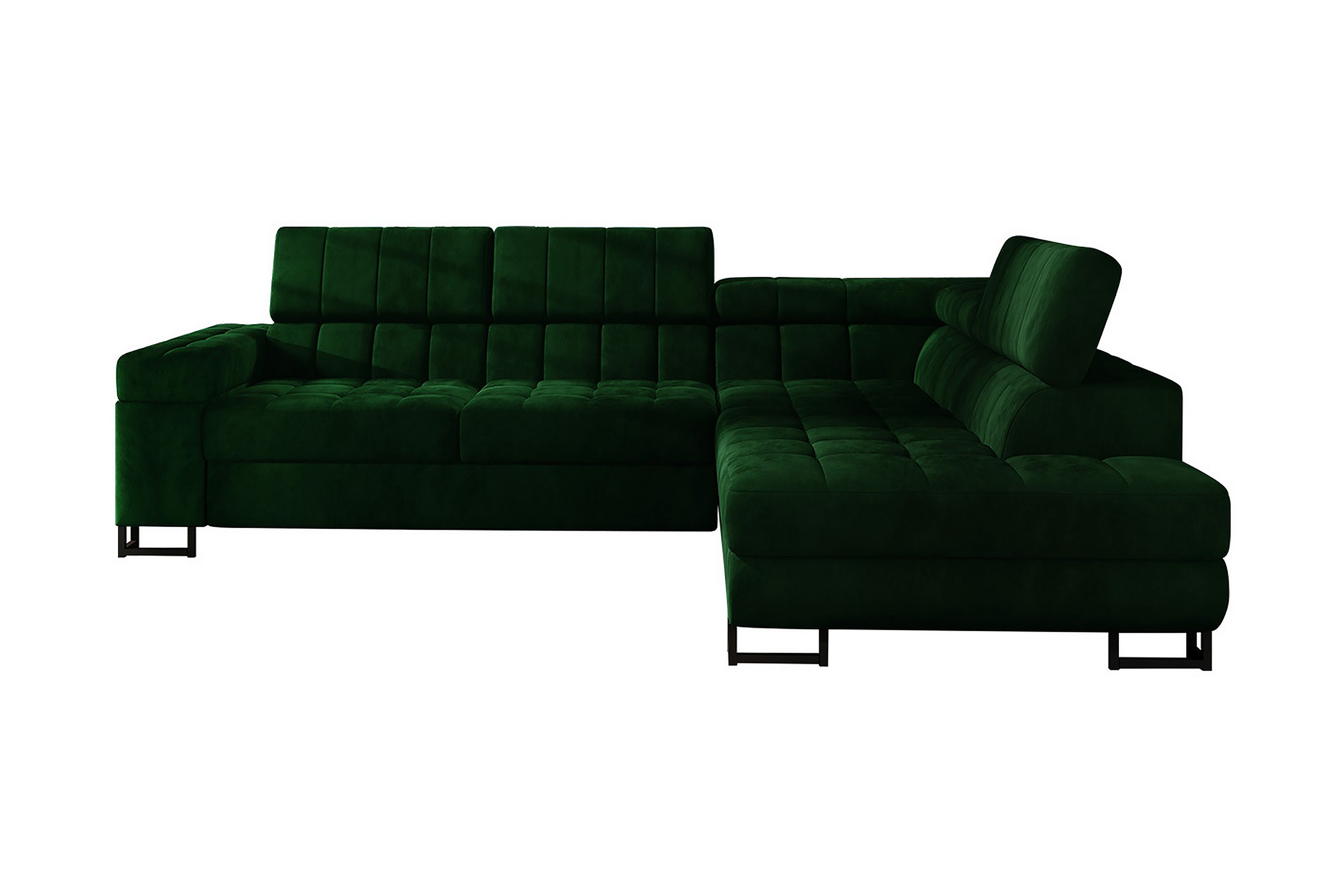 bawdon hörnsoffa höger grön - mörkgrön