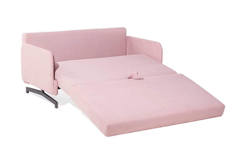 Belfast 2-sits Framåtbäddad Rektangulär Bäddsoffa 140x197 cm i Tyg - Rosa - Möbler - Vardagsrum - Bäddsoffor