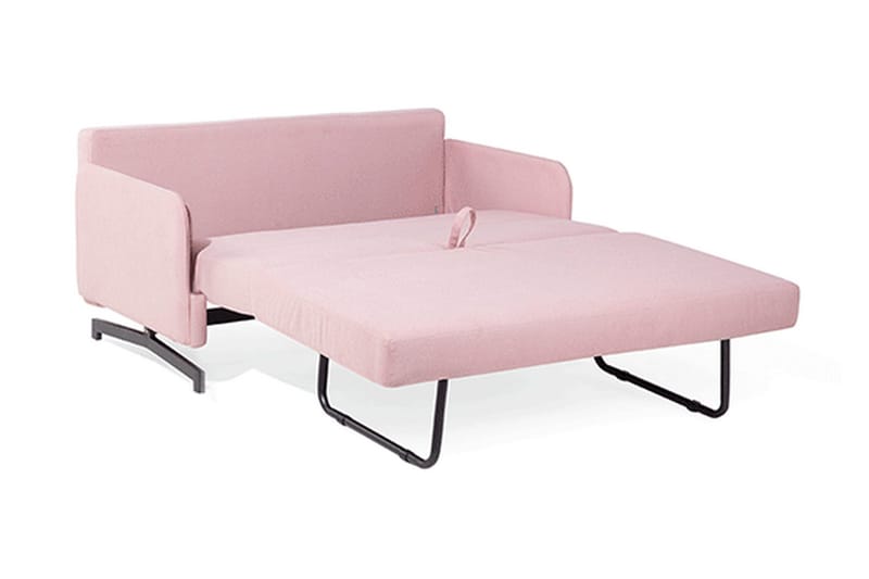 Belfast 2-sits Framåtbäddad Rektangulär Bäddsoffa 140x197 cm i Tyg - Rosa - Möbler - Vardagsrum - Bäddsoffor