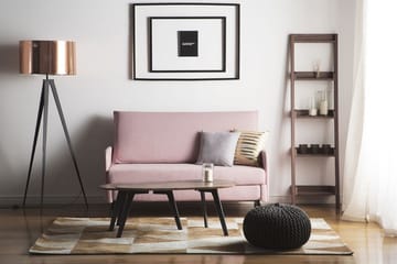 Belfast 2-sits Framåtbäddad Rektangulär Bäddsoffa 140x197 cm i Tyg - Rosa - Möbler - Vardagsrum - Bäddsoffor