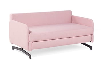 Belfast 2-sits Framåtbäddad Rektangulär Bäddsoffa 140x197 cm i Tyg - Rosa - Möbler - Vardagsrum - Bäddsoffor