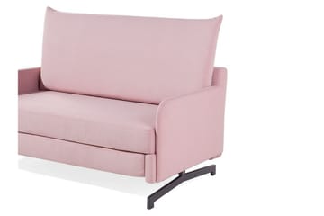 Belfast 2-sits Framåtbäddad Rektangulär Bäddsoffa 140x197 cm i Tyg - Rosa - Möbler - Vardagsrum - Bäddsoffor
