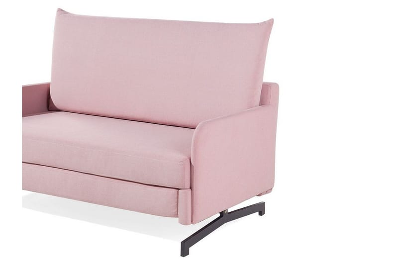 Belfast 2-sits Framåtbäddad Rektangulär Bäddsoffa 140x197 cm i Tyg - Rosa - Möbler - Vardagsrum - Bäddsoffor